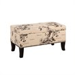 Pemberley Row Linen Botanical Ottoman Rectangular Safety Hinge 32