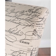 Pemberly Row 17.5'' Contemporary Fabric Script Slipper Chair in Beige