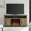 Pemberly Row 60'' Fireplace TV Stand in Light Pine