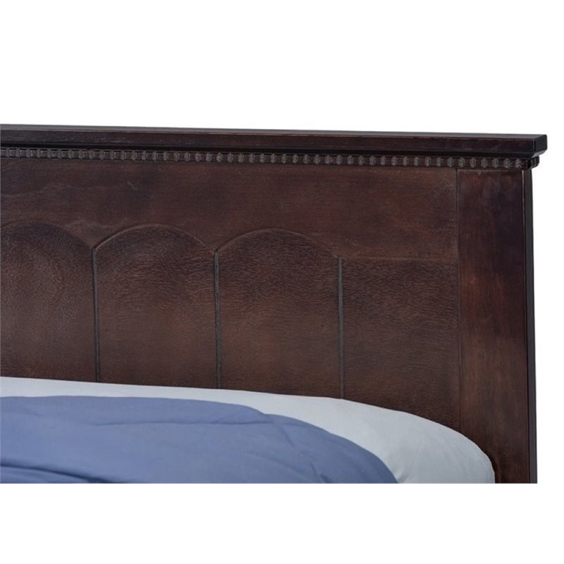 Pemberly Row Twin Panel Bed in Cappuccino