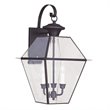 Pemberly Row 3 Light Outdoor Wall Lantern in Bronze