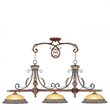 Pemberly Row 3 Light Island Light in Verona Bronze and Aged Gold Leaf