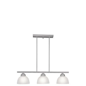 Pemberly Row 3 Light Island Light in Brushed Nickel