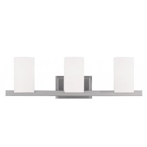 Pemberly Row 3 Light Vanity Light in Brushed Nickel
