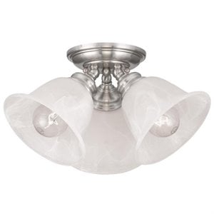 Pemberly Row 3 Light Ceiling Mount in Brushed Nickel