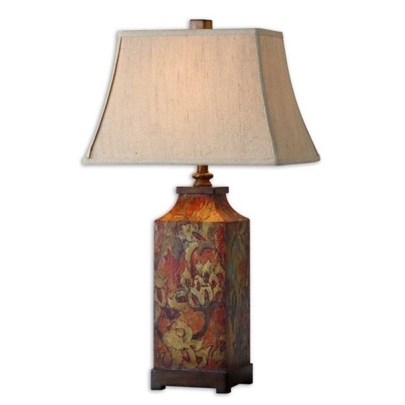 Pemberley Row MDF Burnished Walnut Table Lamp Rectangular 32