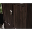 Pemberly Row Engineered Wood 2-Drawers Wardrobe Armoire in Cinnamon Cherry