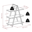 Pemberly Row 3-Tier A-Frame Mid-Century Solid Wood Book Shelf in Black
