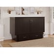 Pemberley Row Solid Wood Espresso Murphy Bed Rectangular Queen Size Unassembled