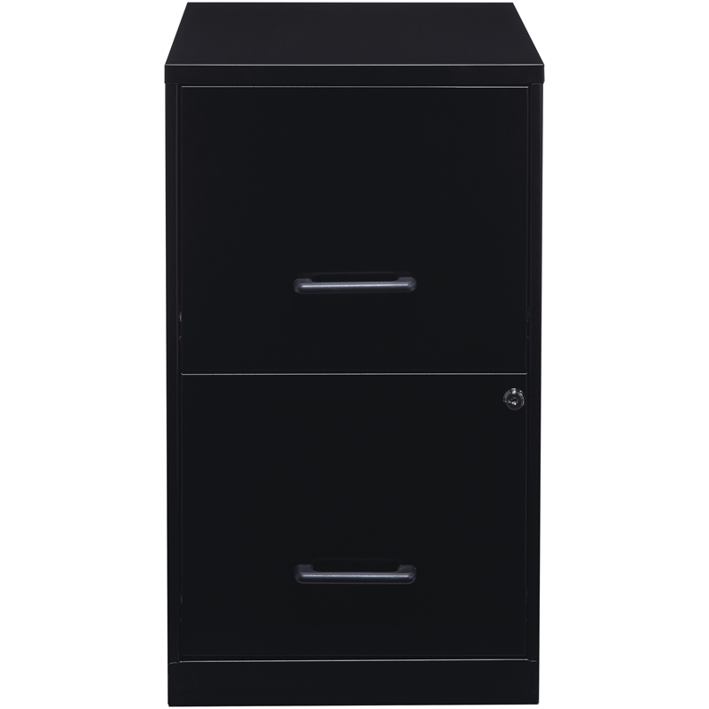 Pemberley Row Metal Black Filing Cabinet Vertical 2-Drawers 24.6