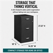 Pemberley Row Metal Charcoal Filing Cabinet Vertical 3-Drawer 27.32