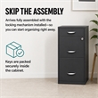 Pemberley Row Metal Charcoal Filing Cabinet Vertical 3-Drawer 27.32