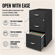 Pemberley Row Metal Charcoal Filing Cabinet Vertical 3-Drawer 27.32