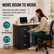 Pemberley Row Metal Charcoal Filing Cabinet Vertical 3-Drawer 27.32