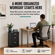Pemberley Row Metal Charcoal Filing Cabinet Vertical 3-Drawer 27.32