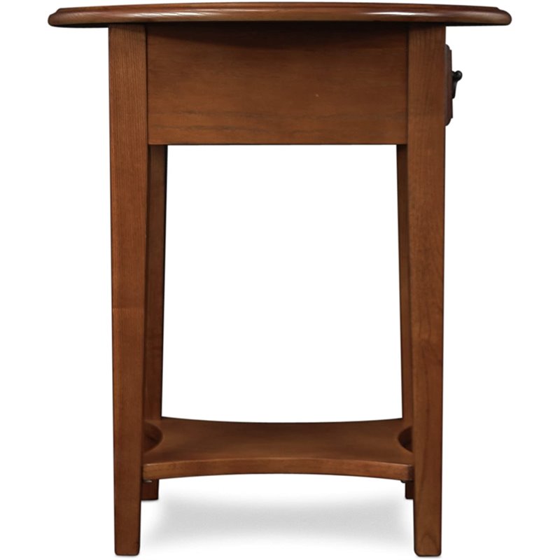 Pemberly Row Oval End Table in Medium Oak