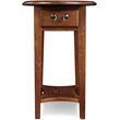 Pemberly Row Oval End Table in Medium Oak