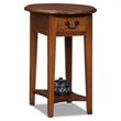 Pemberly Row Oval End Table in Medium Oak