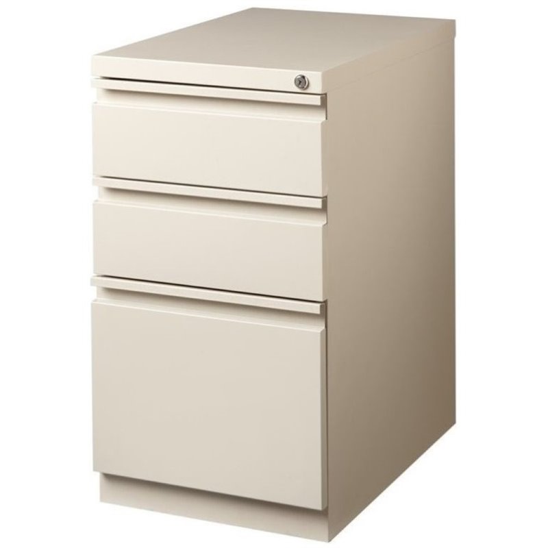 Pemberley Row Metal Beige Filing Cabinet Rectangular Lockable 27.75
