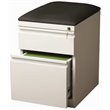 Pemberley Row Steel White/Black Mobile Filing Cabinet Rectangular 23.75