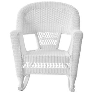 Pemberley Row Wicker White Patio Rocker Set of 2 36&quot H x 28.25&quot W x 33.5&quot D Assembled