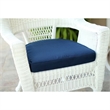 Pemberly Row Wicker / Rattan Rocker Chair in White/Blue (Set of 2)