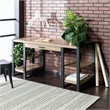 Pemberley Row MDF Driftwood Natural/Black Computer Desk Rectangular USB Port 60