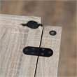 Pemberley Row MDF Driftwood Natural/Black Computer Desk Rectangular USB Port 60
