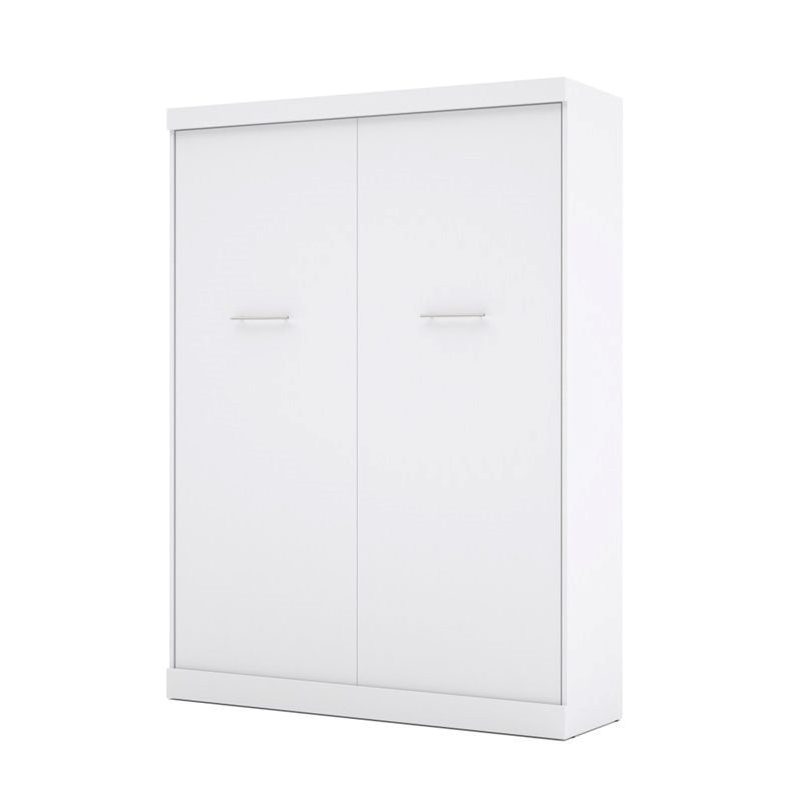Pemberley Row Engineered Wood White Wall Bed Rectangular Easy Assembly 87.87