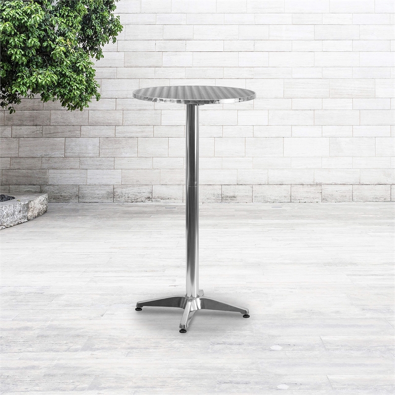 Pemberley Row Aluminum Round Bar Table Folding 25.5
