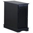 Pemberley Row MDF Black End Table Rectangular Hidden Storage 24