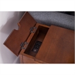 Pemberley Row MDF Poplar Wood Hazelnut Brown End Table Rectangular Hidden Storage 24