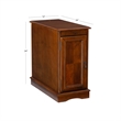Pemberley Row MDF Poplar Wood Hazelnut Brown End Table Rectangular Hidden Storage 24