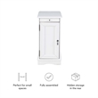 Pemberly Row 1 Door Transitional MDF/Poplar Wood End Table in White