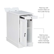 Pemberly Row 1 Door Transitional MDF/Poplar Wood End Table in White