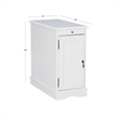 Pemberly Row 1 Door Transitional MDF/Poplar Wood End Table in White