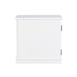 Pemberly Row 1 Door Transitional MDF/Poplar Wood End Table in White