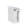 Pemberly Row 1 Door Transitional MDF/Poplar Wood End Table in White