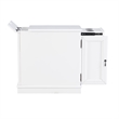 Pemberly Row 1 Door Transitional MDF/Poplar Wood End Table in White