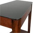 Pemberly Row Glass Top End Table in Chestnut