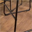 Pemberly Row Faux Leather Bar Stool Chair Set of 2 in Brown - Saddle Seat