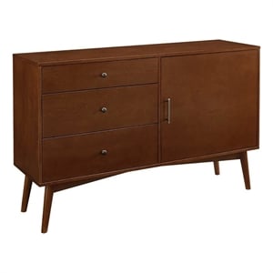 Pemberly Row Mid-Century Wood TV Stand for TVs up to 52&quot in Walnut