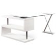 Pemberley Row Metal White Writing Desk Rectangular Modern 55.13