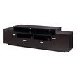 Pemberley Row Wood Cappuccino TV Stand Rectangular Sleek Design 72