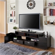 Pemberley Row Wood Cappuccino TV Stand Rectangular Sleek Design 72