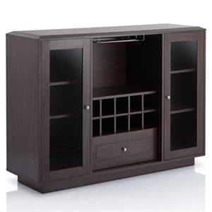 Pemberley Row MDF Wood Veneers Espresso Buffet Rectangular 47.3&quot Unassembled
