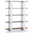 Pemberly Row 5 Shelf Bookcase in White