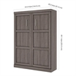 Pemberley Row Wood Gray Wall Bed Rectangular 89.1