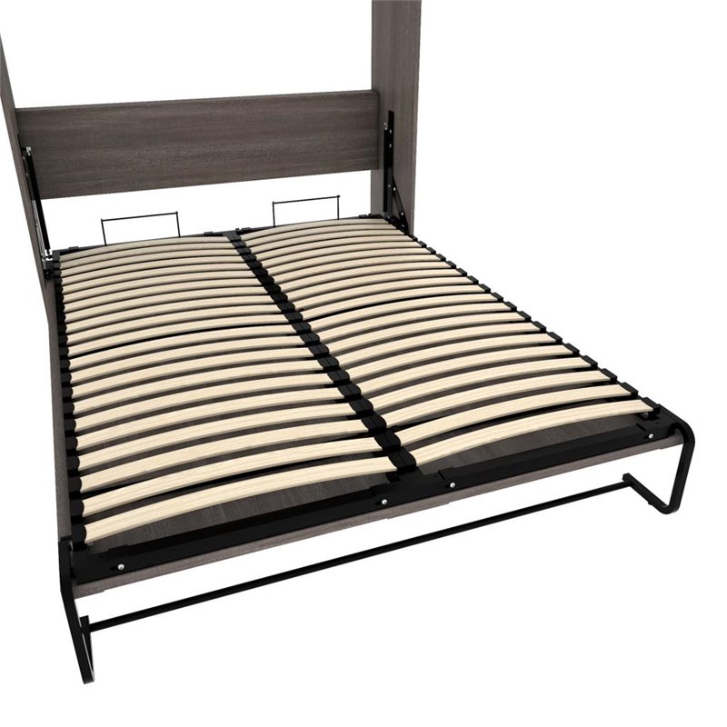 Pemberley Row Wood Gray Wall Bed Rectangular 89.1
