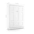 Pemberly Row Modern Wood Full Wall Bed with Hardware Included in White